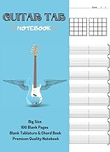Guitar Tab Notebook: Tablature Sheet Music Staff Manuscript Composition Paper with 8 Six-Line Guitar