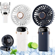 Portable Handheld Mini Fan - for Summer Outdoor - Foldable Fan with Display Screen - Fold Hand-held 