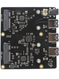 ⭐優選百貨⭐樹莓派X852雙MSATA SSD硬 碟儲存擴展板適用于樹莓派3B+/3B/ROCK64