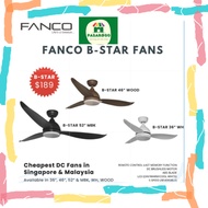 [LOCAL SELLER] FANCO B-STAR 36'' / 46'' / 52'' DC Motor Ceiling Fan + LED + Remote Control