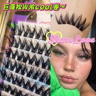 American Salon kitty 6D Plush Light W Roll False Eyelashes Thick Curling Asian Mixed Blood Segmented