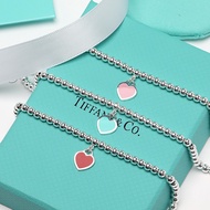 Hot Style Ready Stock tif­Fa­Ny & C­O.O./Di­­Fu­­Ni Bracelet Female Blue Heart Red Heart Enamel Love