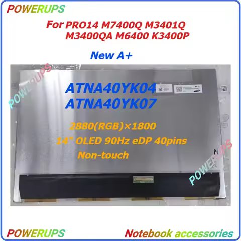 New A+ Laptop OLED LCD Screen/Display Panel For ASUS Vivobook PRO14 M7400Q M3401Q M3400QA M6400 K340