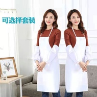 {* New *} White Cotton Apron Chef Pastry Pastry Apron White Anti-Fouling Apron Workwear White Polyes