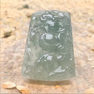 冰種油青翡翠龍牌項鍊 | 天然緬甸玉翡翠A貨 | 送禮