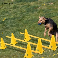 P Prettyia Dog Agility Hurdle Cone Set Equipment Portable Multifunction Soccer Agility Pole