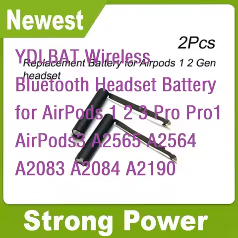 YDLBAT Wireless Bluetooth Headset Battery for AirPods 1 2 3 Pro Pro1 AirPods3 A2565 A2564 A2083 A208