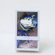 [24x14x7cm] Scented wax flower box with transparent mica lid - Hy Hy Store ice cream flower bouquet