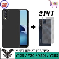 CASE VIVO Y12S / VIVO Y20 SOFT CASE FREE GARSKIN CARBON 3D