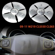 10pcs Electroplating Silver Steering Wheel Button Cover Decorative Light Translucent Anti-Scratch Su