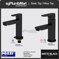 Pozzi x sgPlumbMart Matte Black Basin Tap/Mixer Tap G321BB/G921BB Bathroom Wash Basin Hot/Cold Faucet Tap