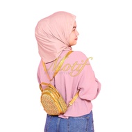 Motif Mini Songket Sling Bag Ethnic Women's Backpack