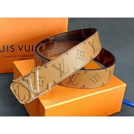 New Product 100% Genuine LV Cowhide Plate Buckle Belt Men Casual Belt