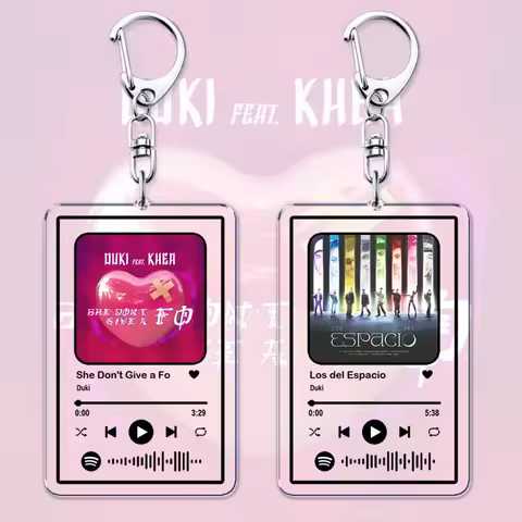 Popular Rap Singer Duki Music Playlist Spotify Code Keychain for Women Accessories Rockstar Keying J