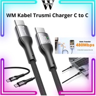 WM Trusmi Cable CA47-12 Charger C to C Braided 100W 1M Flexible