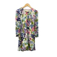 Oscar de la Renta green Dress ivory blue Women Flower pattern Direct from Japan Secondhand