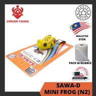 SAMURAI- SAWA-D Mini Frog (N2) BKK Hook 1/0 Length 4cm Weight 7g Top Water Action Soft Bait Soft Lur