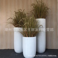 Gold-Embossed Living Room Fashion Hotel Exquisite Floor-Standing Lobby Glass Fiber Ornament Vase Sim
