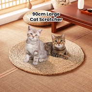 90cm Large Cat Scratcher Mat Sisal Carpet Grass Mat Sisal Cat Scratcher Straw Carpet Pencakar Kucing Karpet 蒲团坐垫地毯 猫咪猫抓板