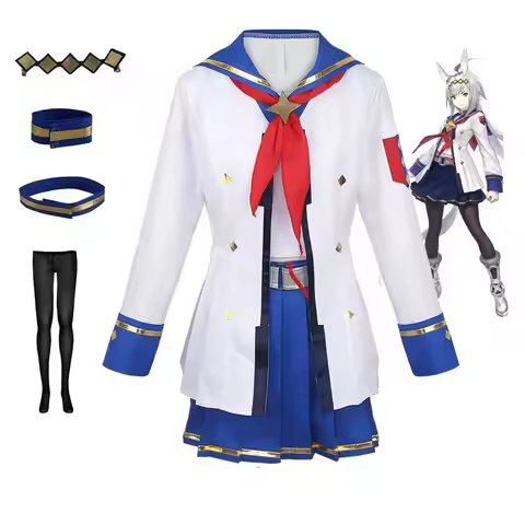 Oguri Cap Cosplay Costume Pretty Derby Cosplay Tops Skirt Set Women Girls School Uniform Lolita Sail