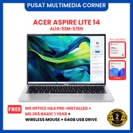 ACER Aspire Lite 14 AL14-52M-57RN (Intel® Core i5-1334U) 14" Notebook - Pure Silver