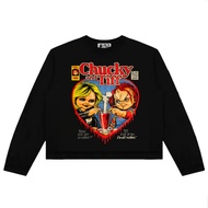 Metaphor Tshirt Chucky And Tiff Longsleeve Cutting Boxy Black