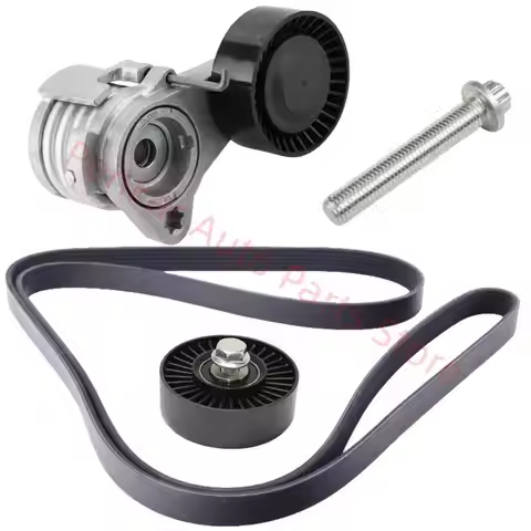 Drive Belt Tensioner Kit For BMW E87 E90 E92 E93 E60 E63 E64 E65 E66 E84 E83 E70 E85 E86 E89 N52 Eng