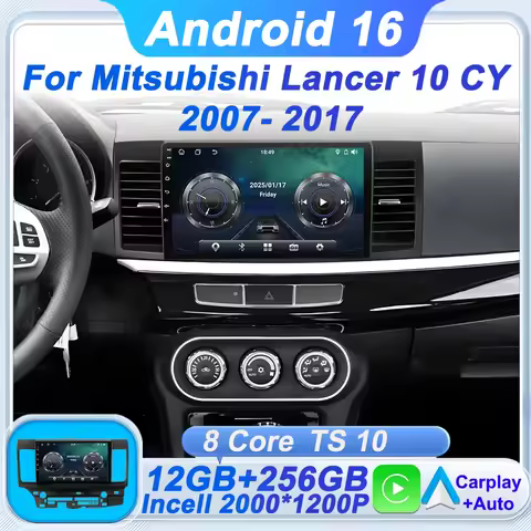2din Android 16 Autoradio Car Radio Player For Mitsubishi Lancer 10 CY 2007- 2017 Carplay Auto Scree