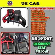 (GR SPORT) Headrest Seat Pillow Vios Yaris Hilux Fortuner Innova Bezza Myvi Aruz Alza Axia ViVa