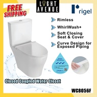 Rigel WC8056F Rimless Closed Coupled Toilet Bowl