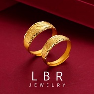 Original 916 gold couple's dragon and phoenix matching ring Vietnam Women's Adjustable Ring Jewelry Gift