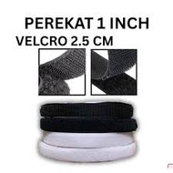 White Adhesive Velcro Black/ 2cm 2.5 cm 1 Inch/ - Durable, Easy to Cut, Suitable for Various Needs