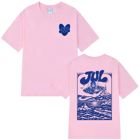 Rapper Jul Pattern T-Shirt Men's and Women's Fashion Hip-Hop Y2K Top Fan Lover Print T-Shirt Streetw