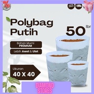 White Polybag 40 x 40 Contents 50 Sheets - White Polybag White-Black/ Send Immediately