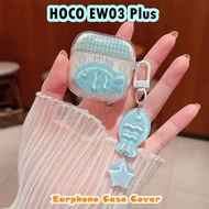 【Fast Shipment】For HOCO EW03 Plus Case Earphone Case DIY Floral Pattern Soft Silicone Casing