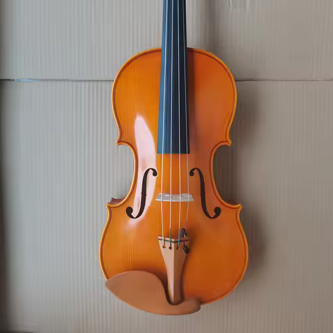 100% Professional Handmade yellow violin 4/4 Stradivarius Italian vintage oil varnish spruce Maple v