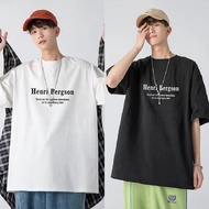 ☆CPEIC☆【M-8XL】Short-sleeved T-shirt Boys Trend English Letters Oversize Print Summer Heavy Strapless