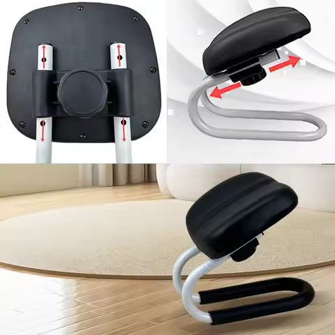 Portable Prayer Stool Adjustable Height Metal Kneeling Stool Non-slip Leg Sleeve Ergonomic Kneeling 