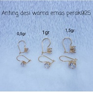 Desi silver earrings 925 rose gold color 925 silver earring silver earring