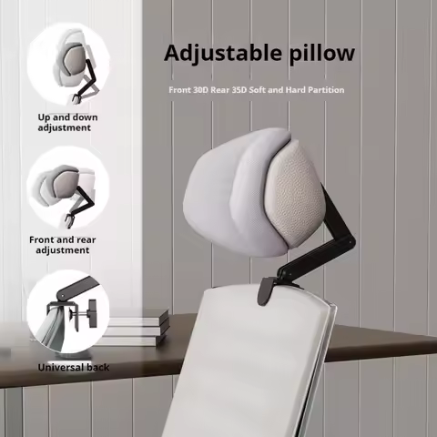 Chair Headrest Universal Ergonomic Office Chair Head Pillow Adjustable Support Cushion Work Home Sch