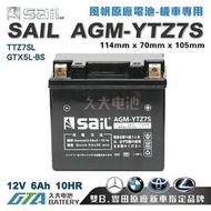 【現貨】✚❚ 風帆SAIL AGM-YTZ7S 機車電池 AGM-GEL 適用TTZ7SL、GTX5L-BS 機車電瓶