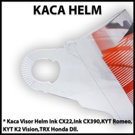 KYT K2 Clear/Clear CX22 Romeo Honda KYT Helmet Visor - TRX Vision Ink Glass for Sale