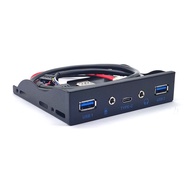 USB3.1 TYPE-C Soft Drive Audio Panel 12cm USB3.0 HUB 19 Pin/19PIN to USB-C Positive Negative Plug