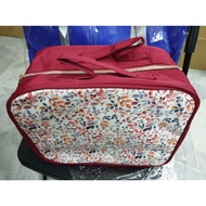 Red portable Bag beg letak barang 2 compartment makeup bag