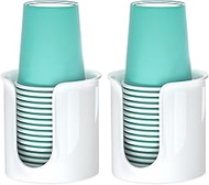 2 Pack Bathroom Cup Dispenser 3 oz Countertop - Convenient Paper Cup Holder for Mouthwash Cups - Eas