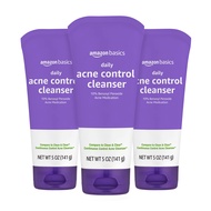 Amazon Basics Daily Acne Control Cleanser, Maximum Strength 10% Benzoyl Peroxide Acne Medication, 5 