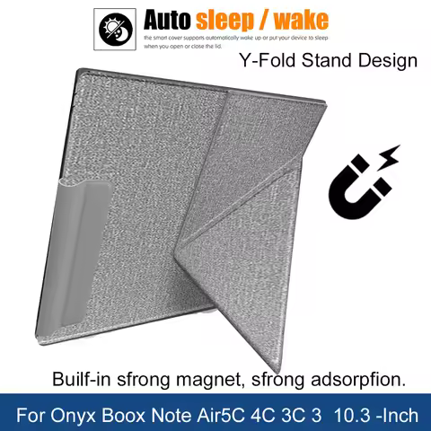 Multi Angle Y-Fold Stand Auto Sleep/Wake with Pencil Holder Funda Case For Onyx Boox Note Air3C Air4