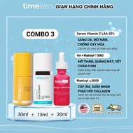 Combo Timeless Vitamin C Serum 20% + Eye Cream + Matrixyl Serum ️3000 Brightening Moisturizing