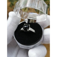 Permata Akik Yaman Hitam Asli Silver 925 Design Perempuan