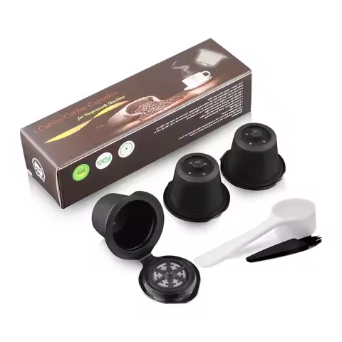 RECAFIMIL Refillable Coffee Capsule For Nespresso Stainless Steel Reusable Crema Version Coffee Pod 